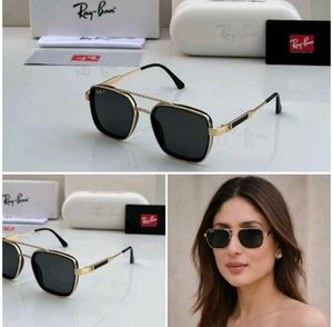 Ray-Ban Premium Gold-Frame Black Sunglasses
