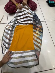 Stylish Yellow Dress with Abstract Print