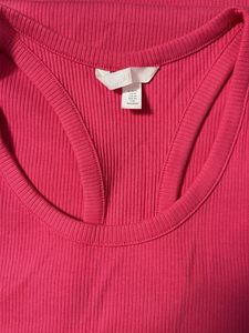H&M Midi Dress- Fuchsia Pink Racerback Jersey