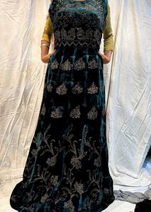 Designer Velvet Gown Embellished