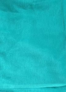 Pure Chiffon Sea Green Saree 🫰