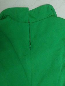 Stylish  Green short Collar Dress