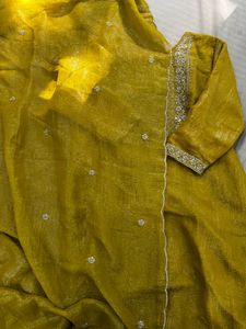 Elegant Yellow Embroidered Kurta Set