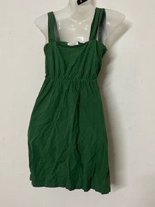 Pintresty Casual Green Button-Front Dress