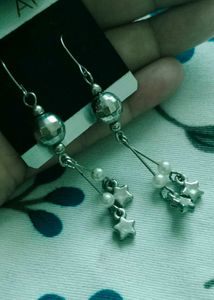 Charming Star &amp; Pearl Drop Earrings