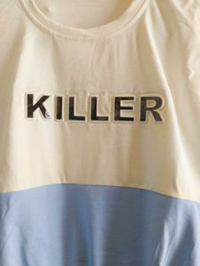 ❤️Two-tone Crop Top with "Killer" Print❤️