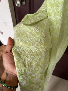 Light Green Embroidered Kurta