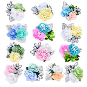 Assorted Floral Hair Clips Set 12 pieces