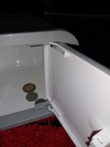 Modern White Trash Can with Lid