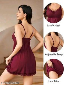 Elegant Maroon Nightgown