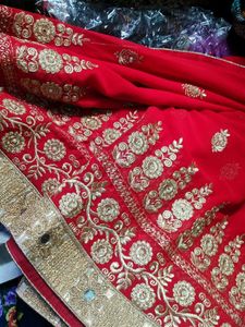 red beautiful saree