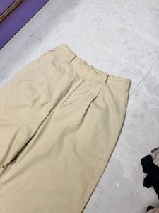 Uniqlo Wide Leg Beige Linen Trousers Pant