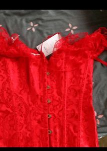 Savana Red Lace Corset Top