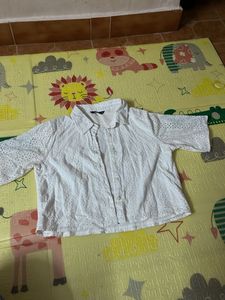 White Broderie Anglaise Shirt