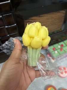 Yellow Tulip Bouquet Candle