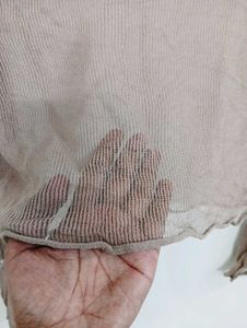 Sheer Mesh Long Sleeve Top