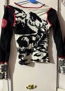 Winter Black fitted sweater