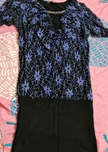 Stylish Black & Blue embellished Top