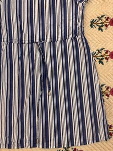 Blue Striped Short Dress