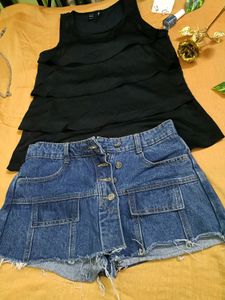 Black Satin Top