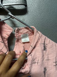 Peach Sleeveless Top with Unique Design