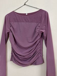 Chic Ruched Long Sleeve Top