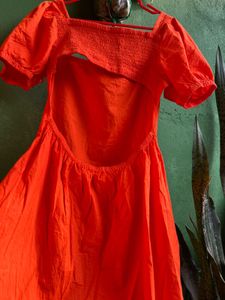 Vibrant Orange Mini Dress