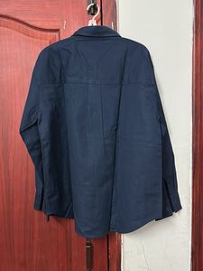 Classic Navy Blue Collared Shirt