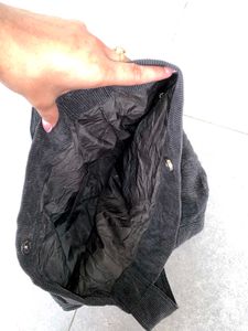 Black Corduroy Hobo Bag