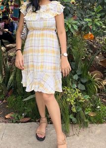 Chic Plaid Ruffle Dress