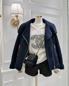 Black Faux Suede & Shearling Jacket