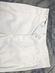 🏷 Zara Off-White Wide Leg Pants