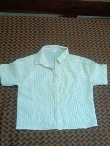 Textured Button-Up Shirt