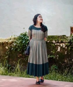 Elegant Striped Kurta Dress - All size