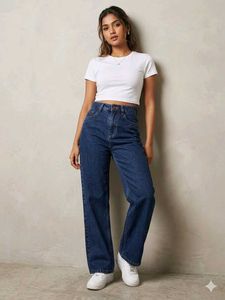 Classic High-Waisted Wide-Leg Jeans