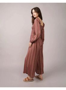 AE Puff Sleeve Smocked Jumpsui