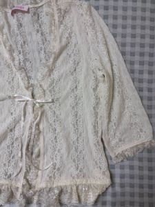 Elegant Lace Kimono Style Blouse