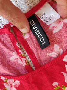 Red Floral Mini Dress(H&amp;M)