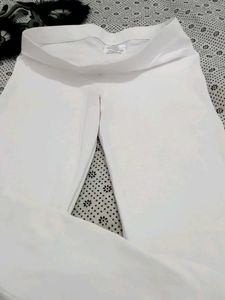 White Cotton Leggings for Girls