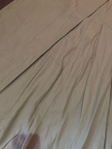Khaki Pleated Wrap Skirt