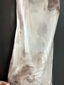 Elegant Watercolor Print Maxi Dress