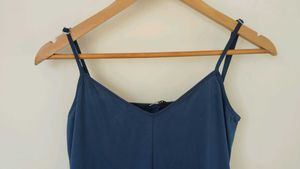 Blue Spaghetti Strap Maxi Dress