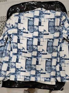 Unique Print Long-Sleeve Men's Shirt