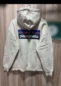 Patagonia P-6 Logo Uprisal White Baggy Hoodie