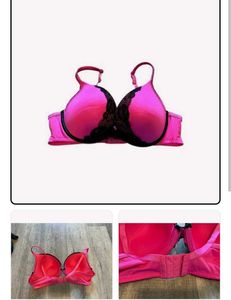 casique Pink &amp; Black Lace Bra