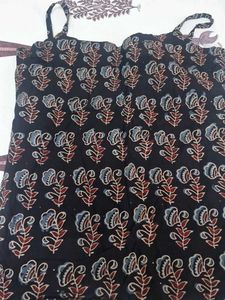 Black floral print blouse