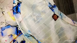 Stunning Blue &amp; White Floral Print Kurta