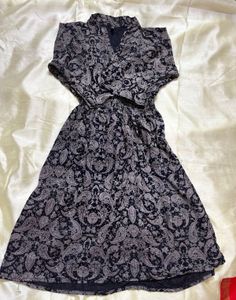 Paisley Print Button-Up Dress