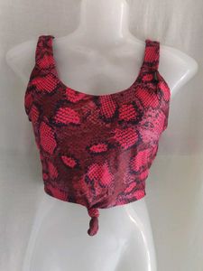 ZAFUL Trendy Snake Print Cropped Top