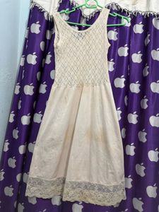 Sleeveless Black midi  &amp; white slip dress